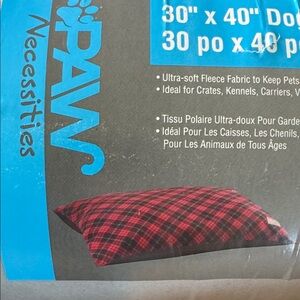 Paww Necessities Red & Black Plaid Pet Bed